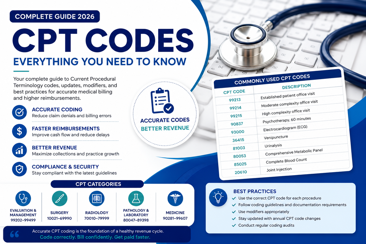 CPT Codes Guide 2026: Complete List, Updates & Medical Billing