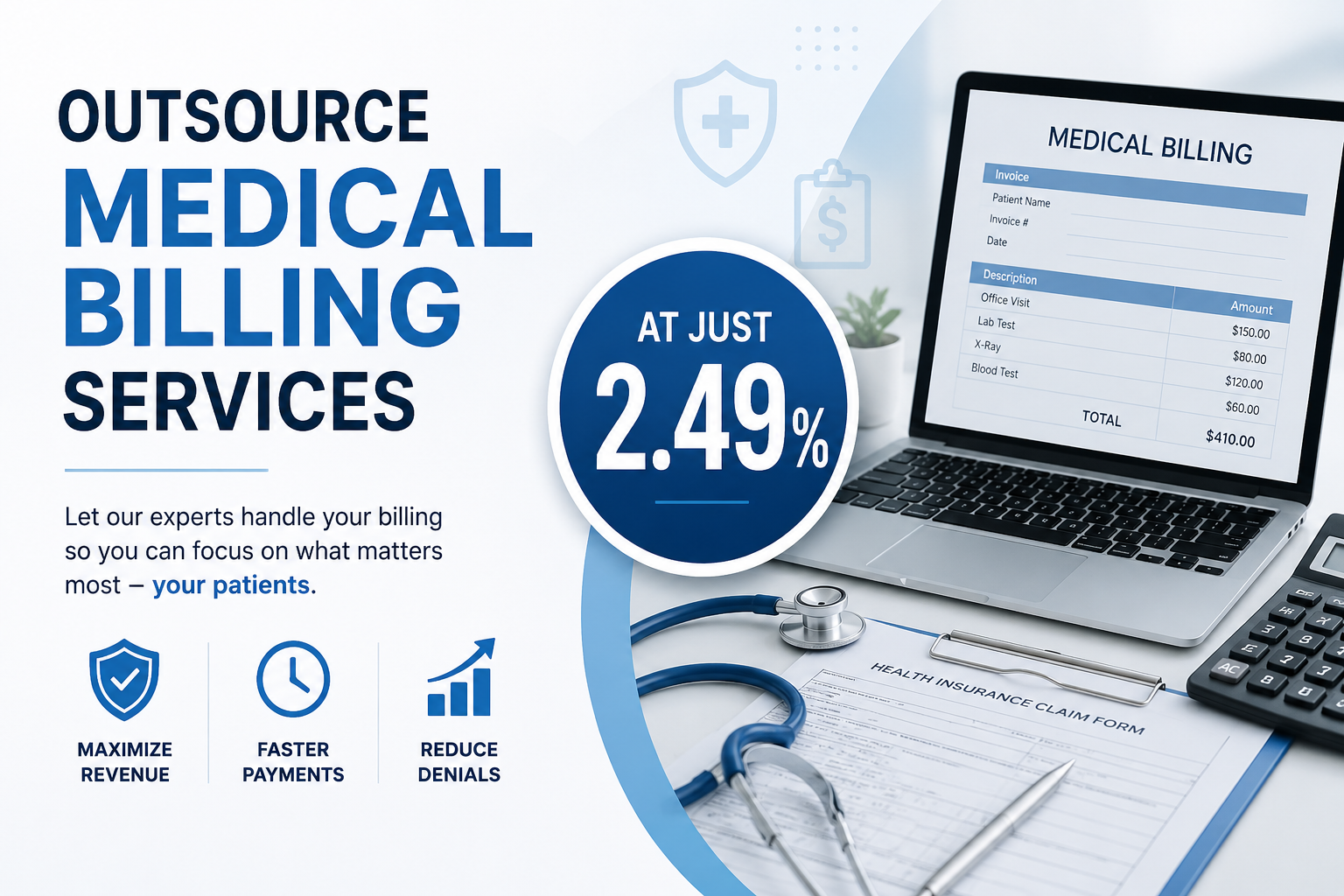 Outsource Medical Billing Services at Just 2.49%